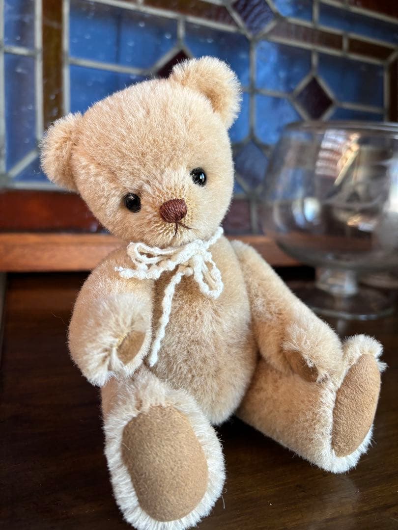 作家作品 テディベア アルパカ使用 ダブルジョイント　表情豊かな一点物