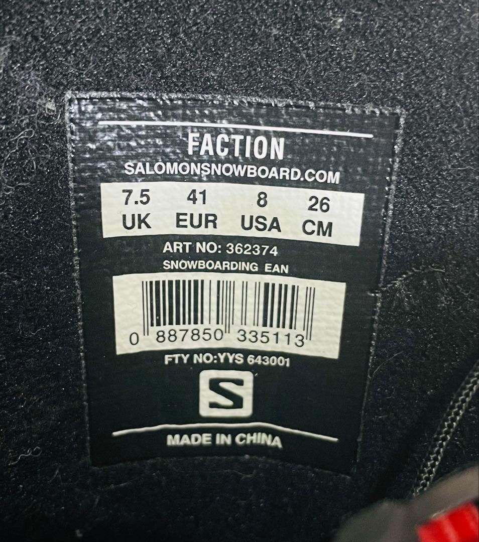 【boby10】【美品】スノーボード　シューズ　SALOMON