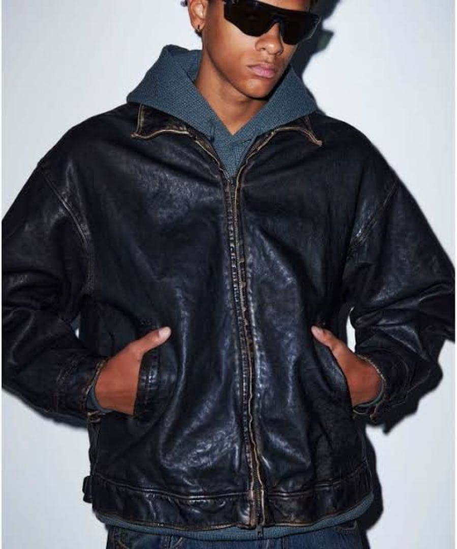 【Mサイズ】BEAMS レザージャケット / 2024 / ユーズド加工