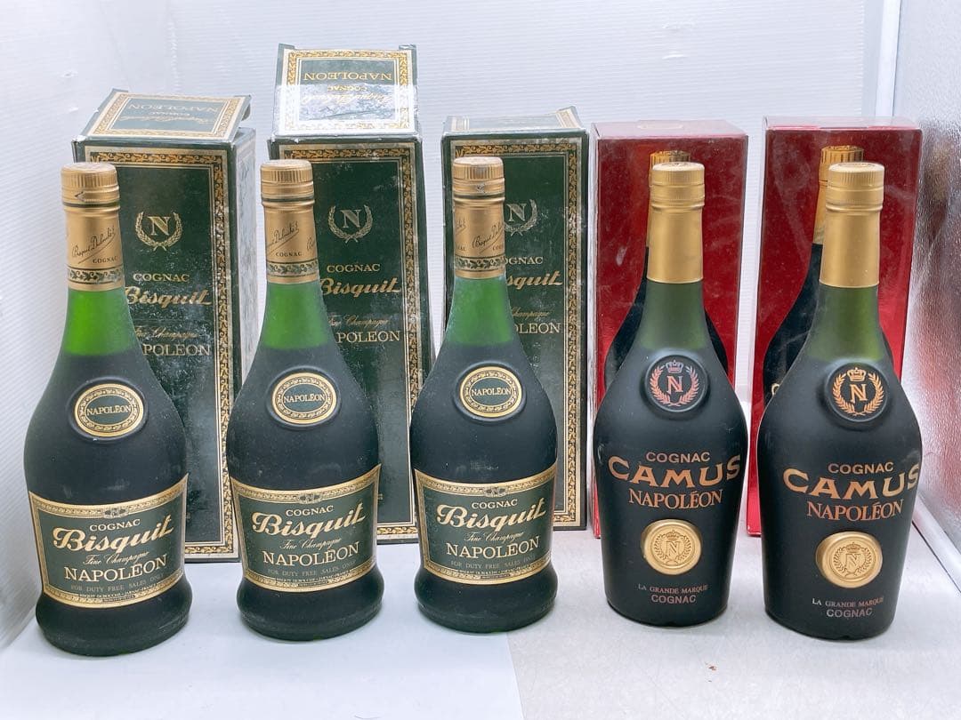【5本】未開栓 古酒 NAPOLEON ナポレオン コニャック　グリーンボトル