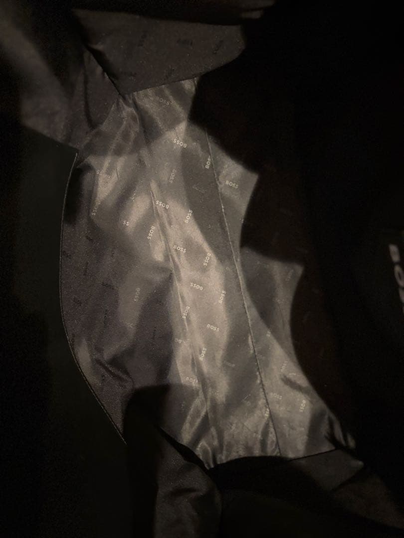 HUGO BOSS ブラックレザービジネスバッグ　トートバッグ　美品