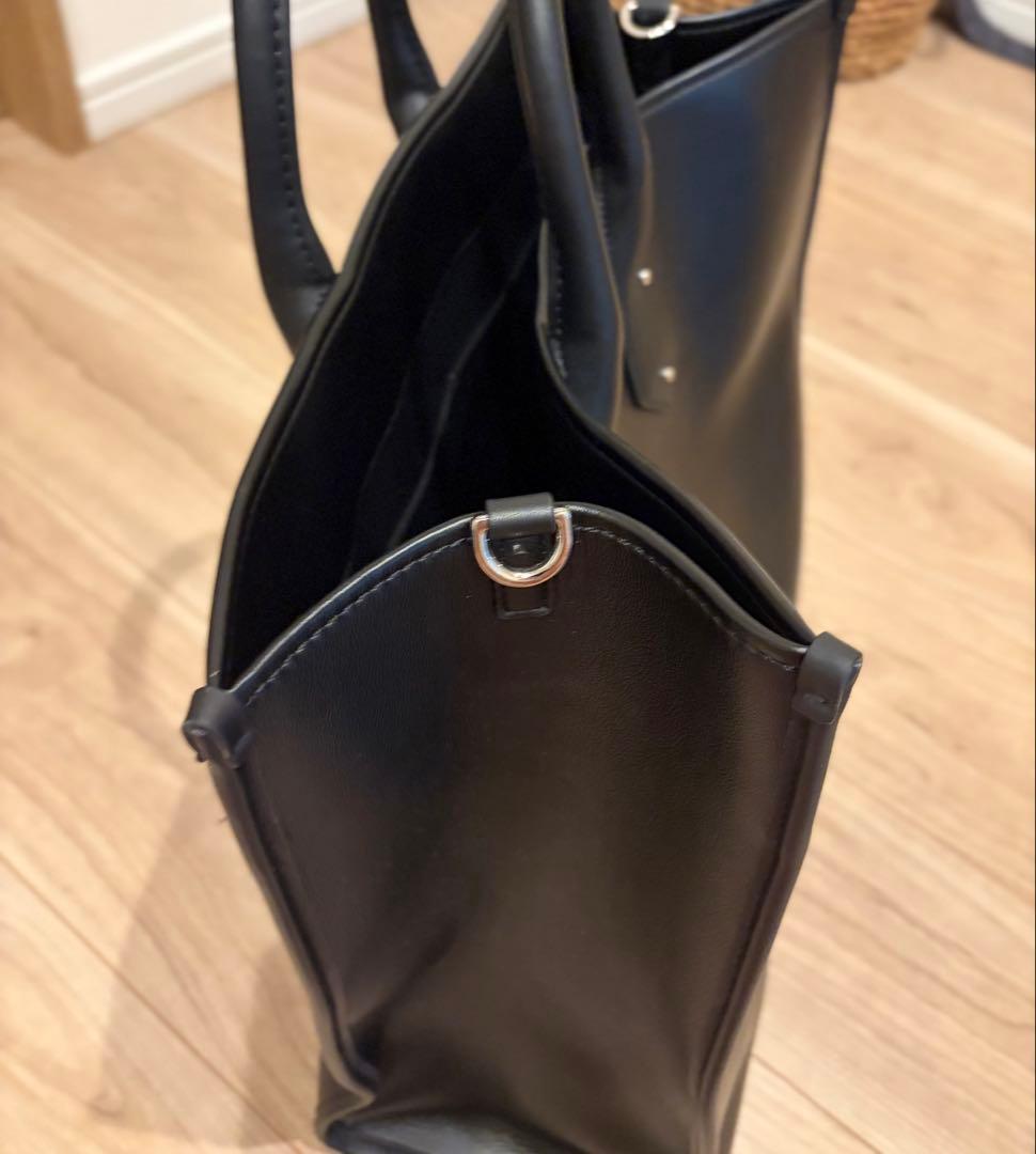 HUGO BOSS ブラックレザービジネスバッグ　トートバッグ　美品