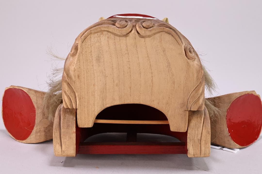 伝統工芸品　特大　郷土民芸品　栄秀作　加賀獅子頭　9寸　置物　共箱　BK109