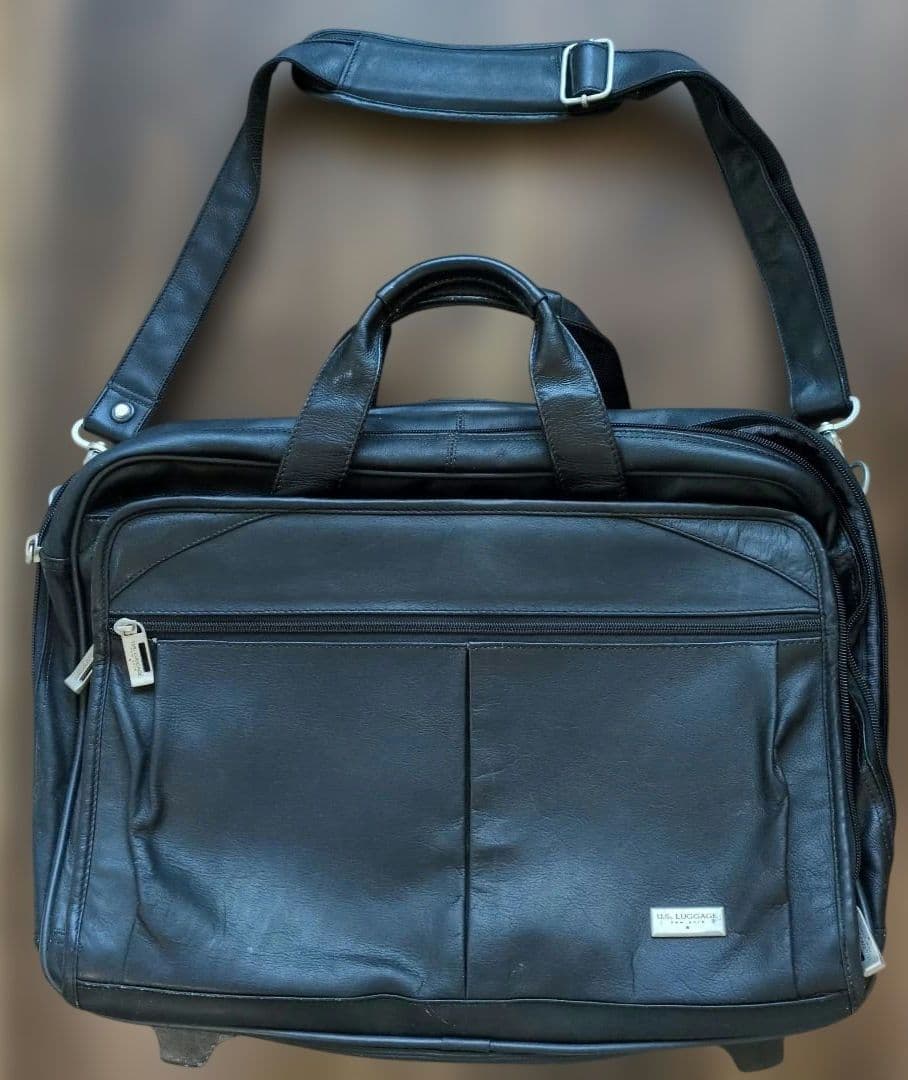 柔らかい高級本革3way自立キャリーオンバッグ　US LUGGAGE N.Y.