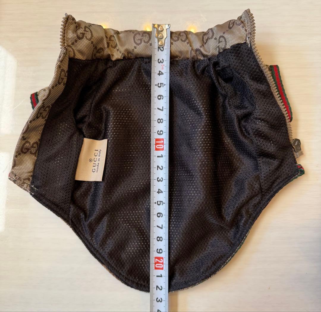 GUCCI GGパターン ベージュ キャップ&コートセット【小型犬】