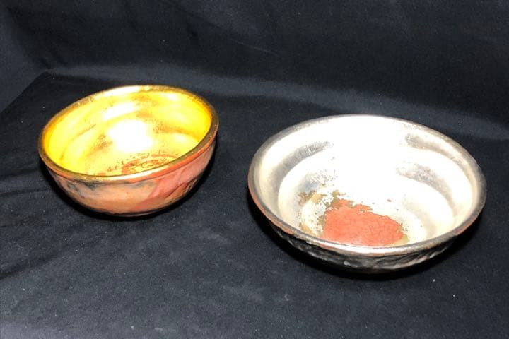 【茶道具】前大徳寺大橋香林書箱 昭楽作 蓬莱茶碗 赤楽茶碗 一双  茶碗A303