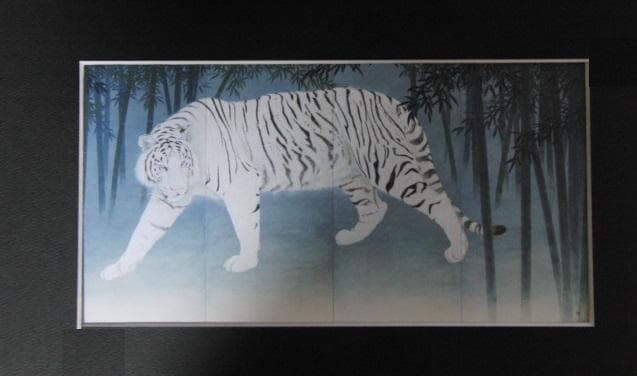 武蔵原裕二、【凛凛】、希少な額装用画集より、新品額装付、状態良好