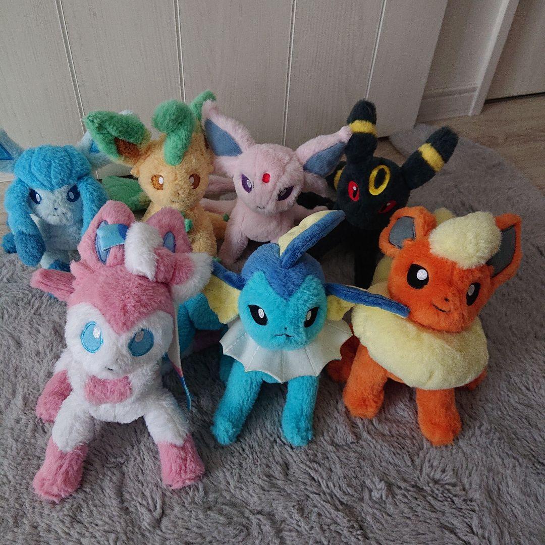 イーブイシリーズ くたくたたった ぬいぐるみ 7つセット ブースター ニンフィア