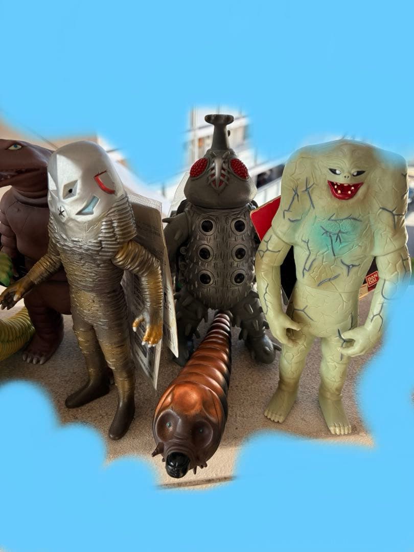 怪獣フィギュアセット 多色 可動式