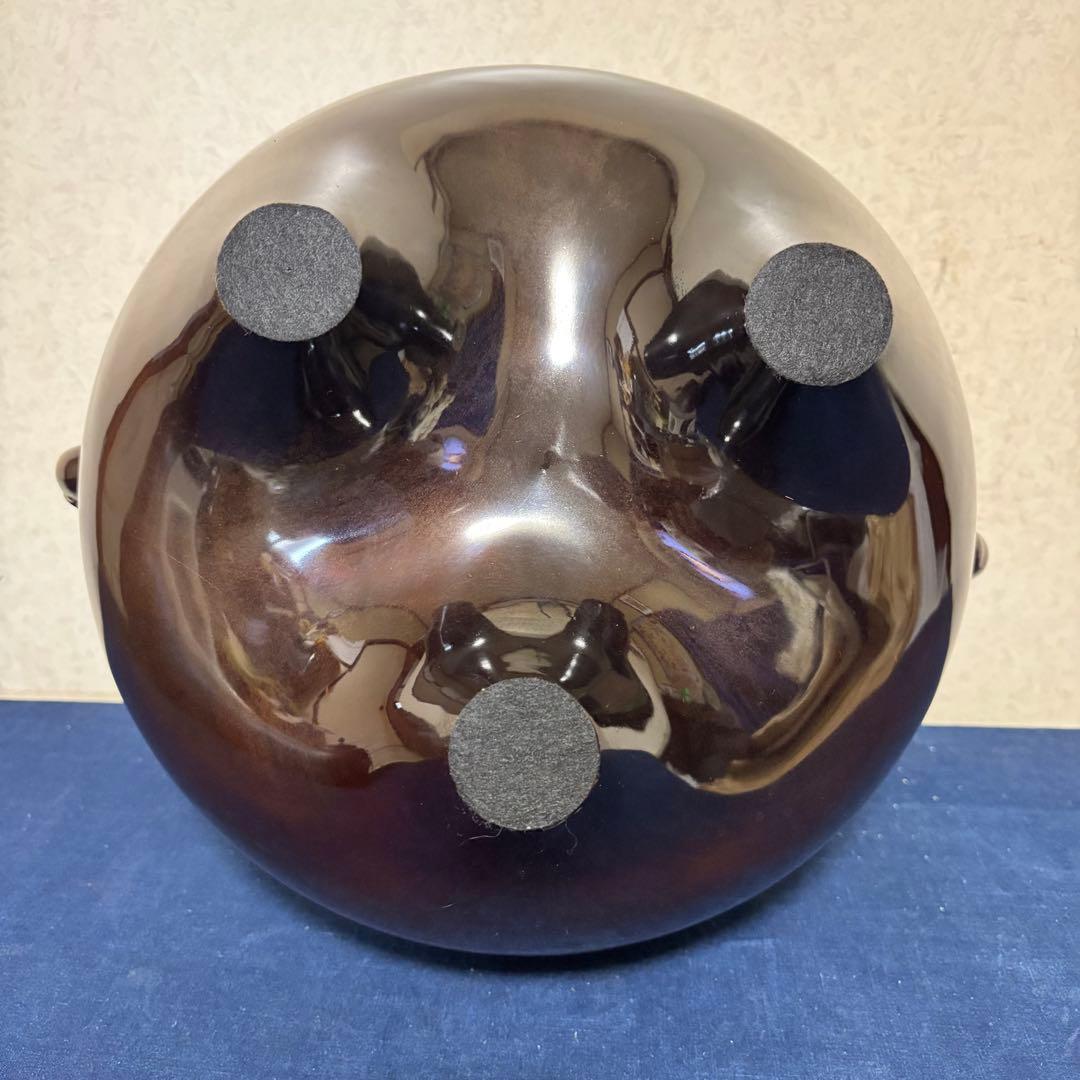 人間国宝敬典造/風炉/茶釜/電熱器/唐銅鬼面風炉釜/野々田製電熱器/敷板/茶道具