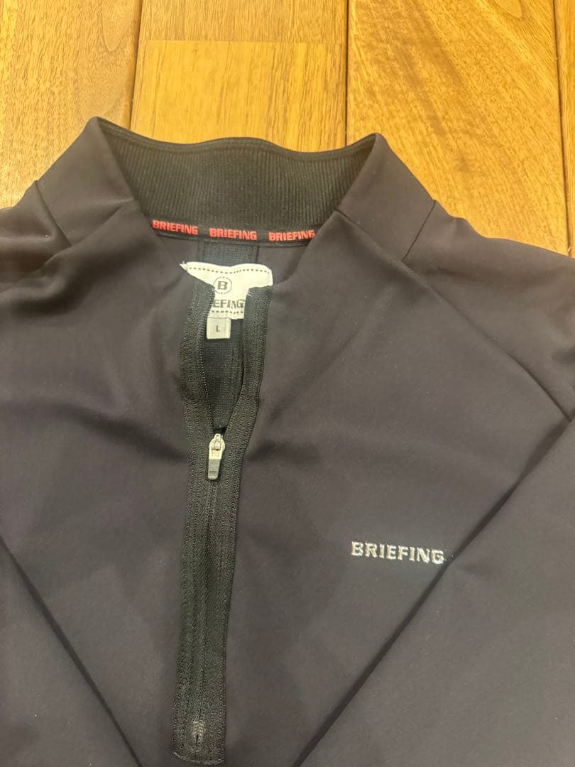 BRIEFING GOLF ハーフジップシャツ ブラックL