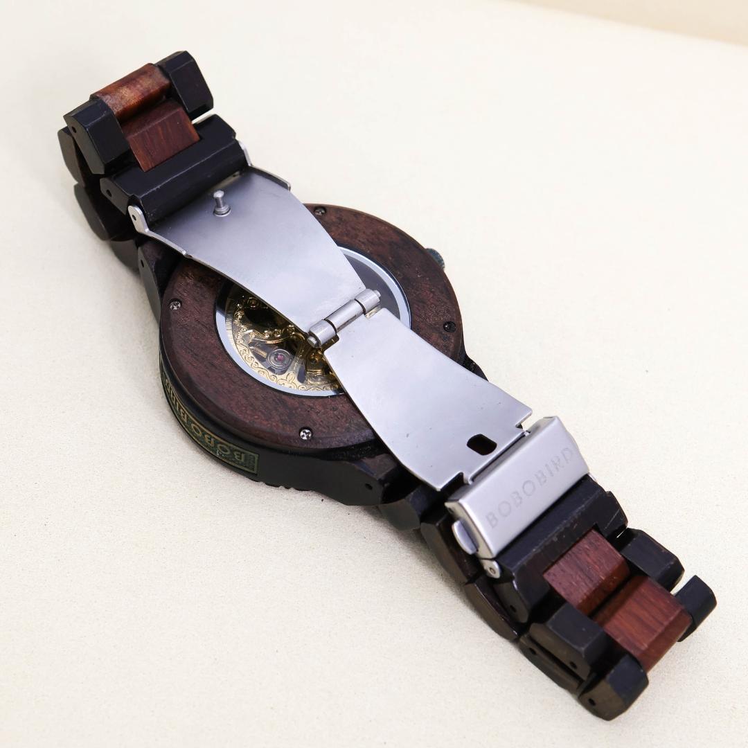 稼働 BOBO BIRD 腕時計 機械式 自動巻き 裏スケ 木製 1578