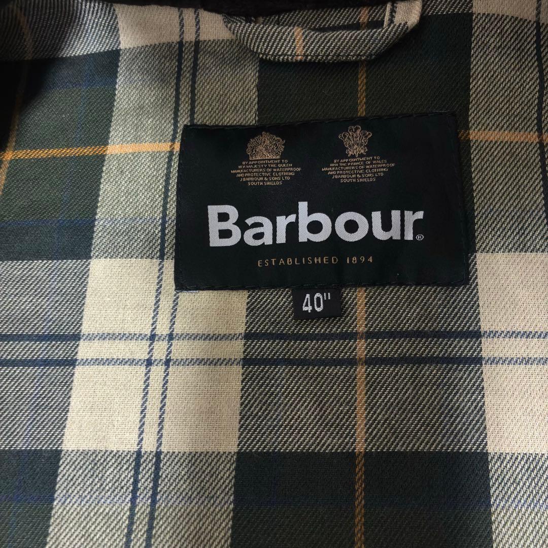 Barbour　OS BORDER　ワックスジャケット 40 オリーブ