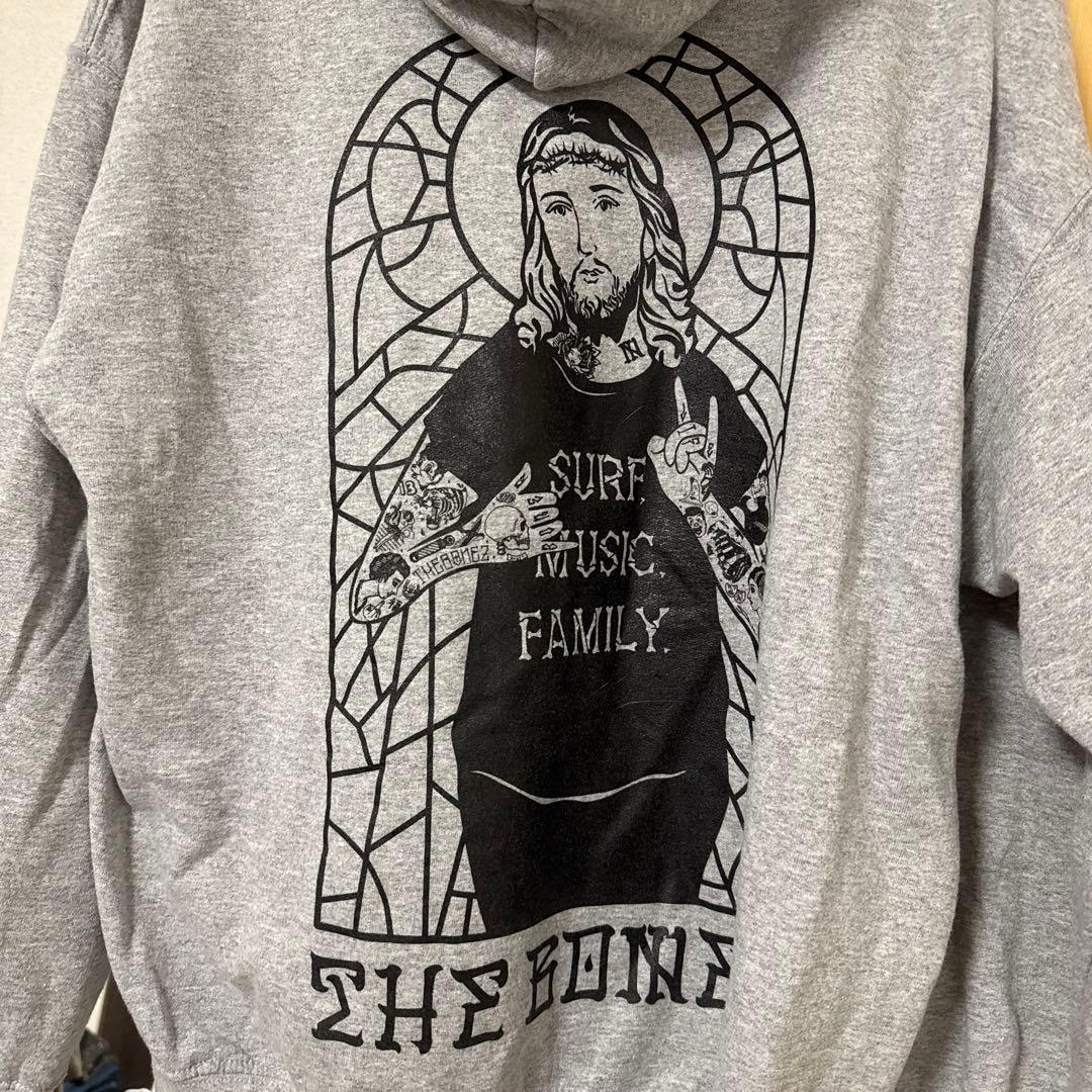 THE BONEZフード付きスウェット グレー　Lサイズ