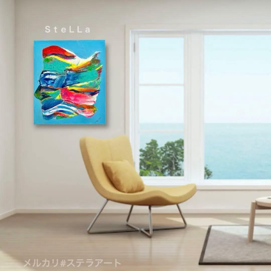 現代アート 大型 ブルー アートパネル カラフル 壁掛け 北欧 Ｆ10 おしゃれ