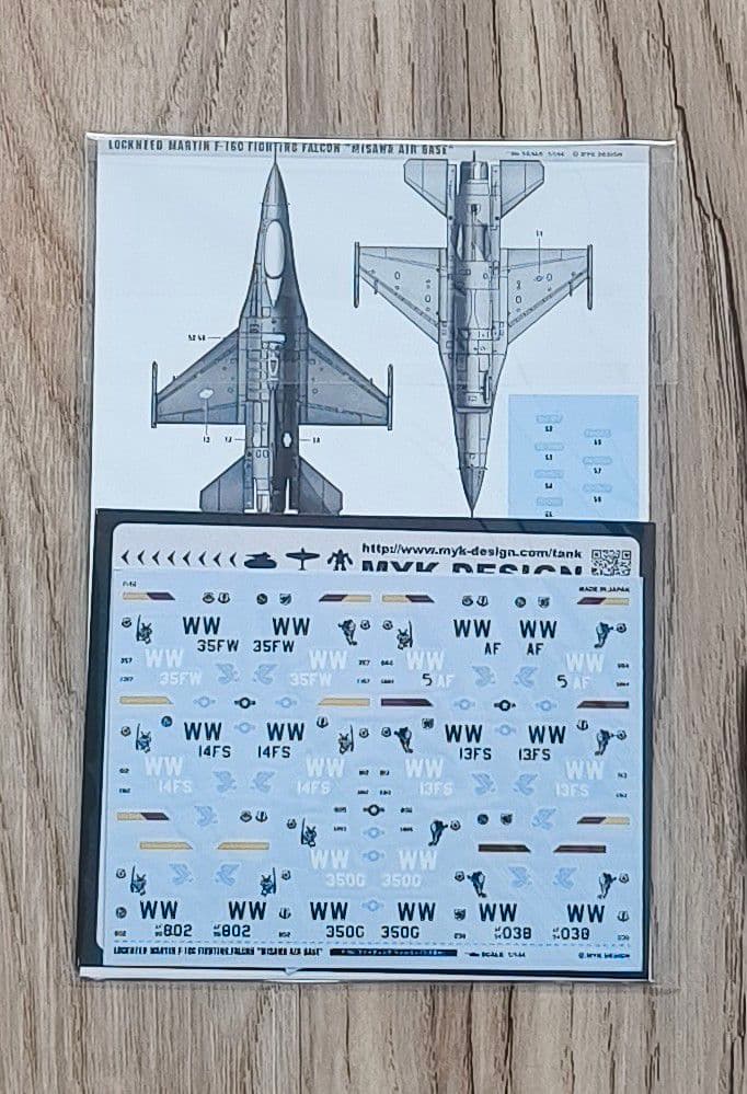 MYKデザイン 1/144 F-16 デカール　アシタのデカール