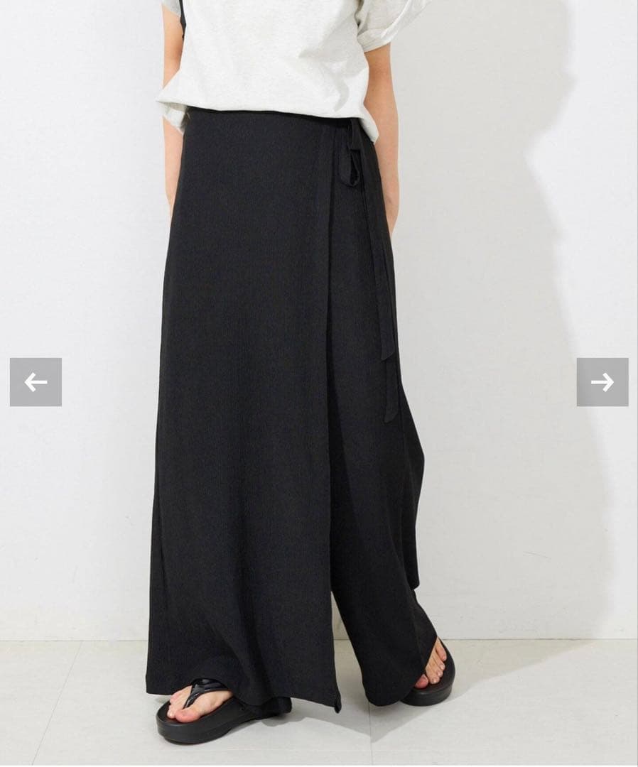 SLOBE IENA ラップジャージパンツ　ブラック38