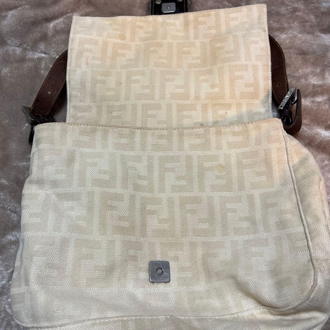 Fendi ベージュキャンバス ズッカ ハンドバッグ