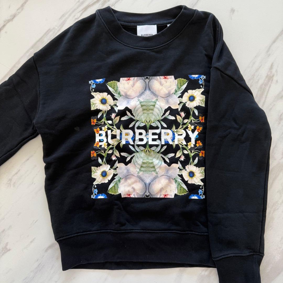 BURBERRY バーバリー 花柄プリント ロゴ トレーナー 8Y 128cm