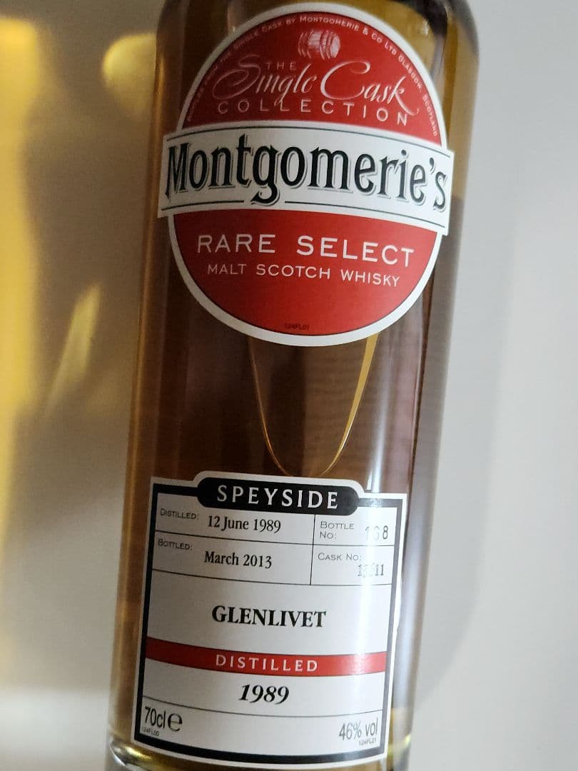 グレンリベット２４年　1989年　シングルカスク　モンゴメリー