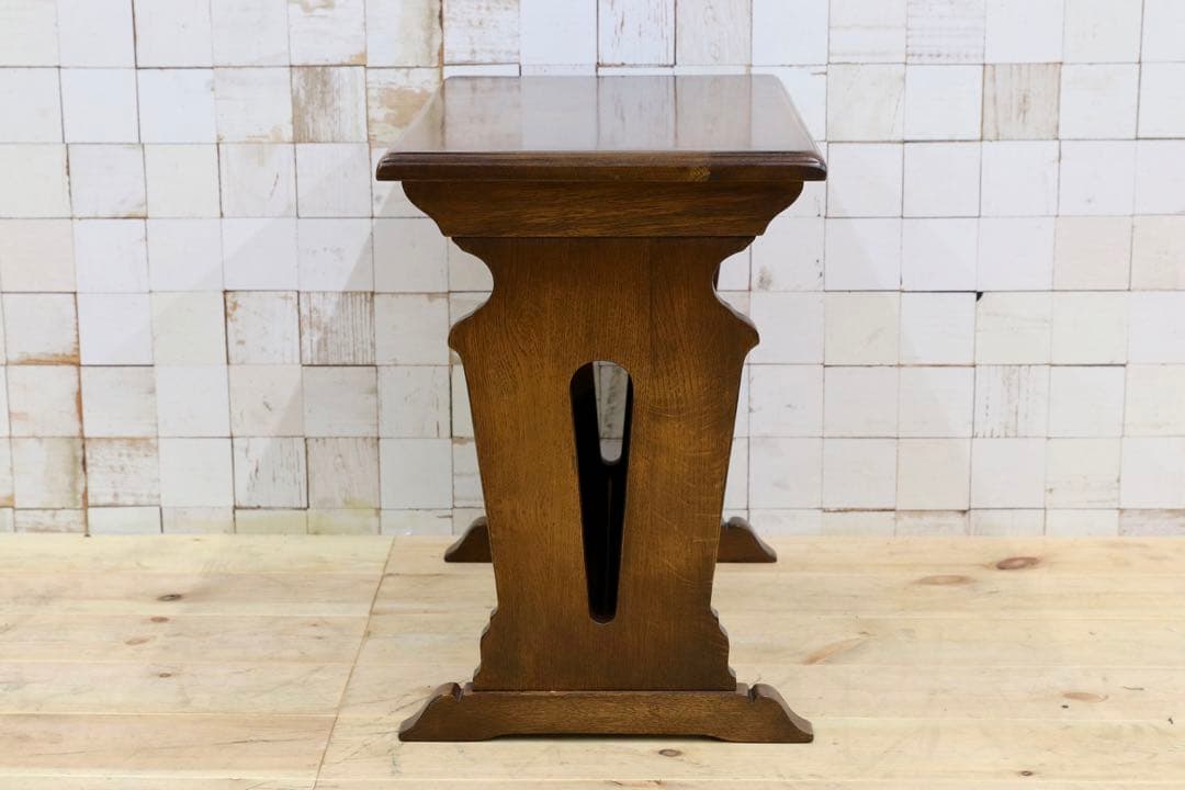 GMHO93○英国カントリー オーク無垢材 クラシック マガジンラック ブックラ