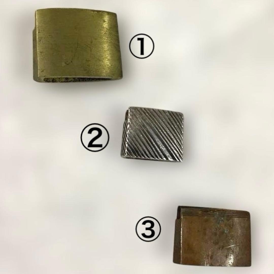 B-60 鎺　はばき　3個セット　武具　刀装具　時代物　骨董品　美術品　工芸品