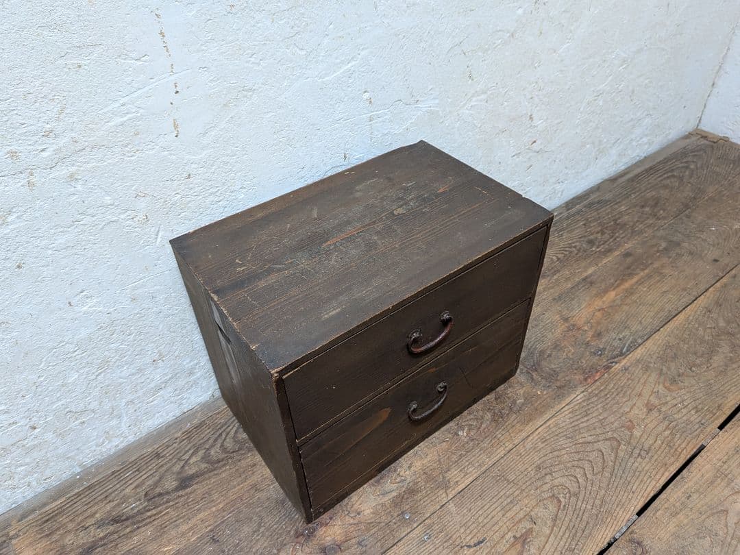 1116　アンティーク　杉の小引き出し　小箪笥　収納棚　ケース　古家具　レトロ