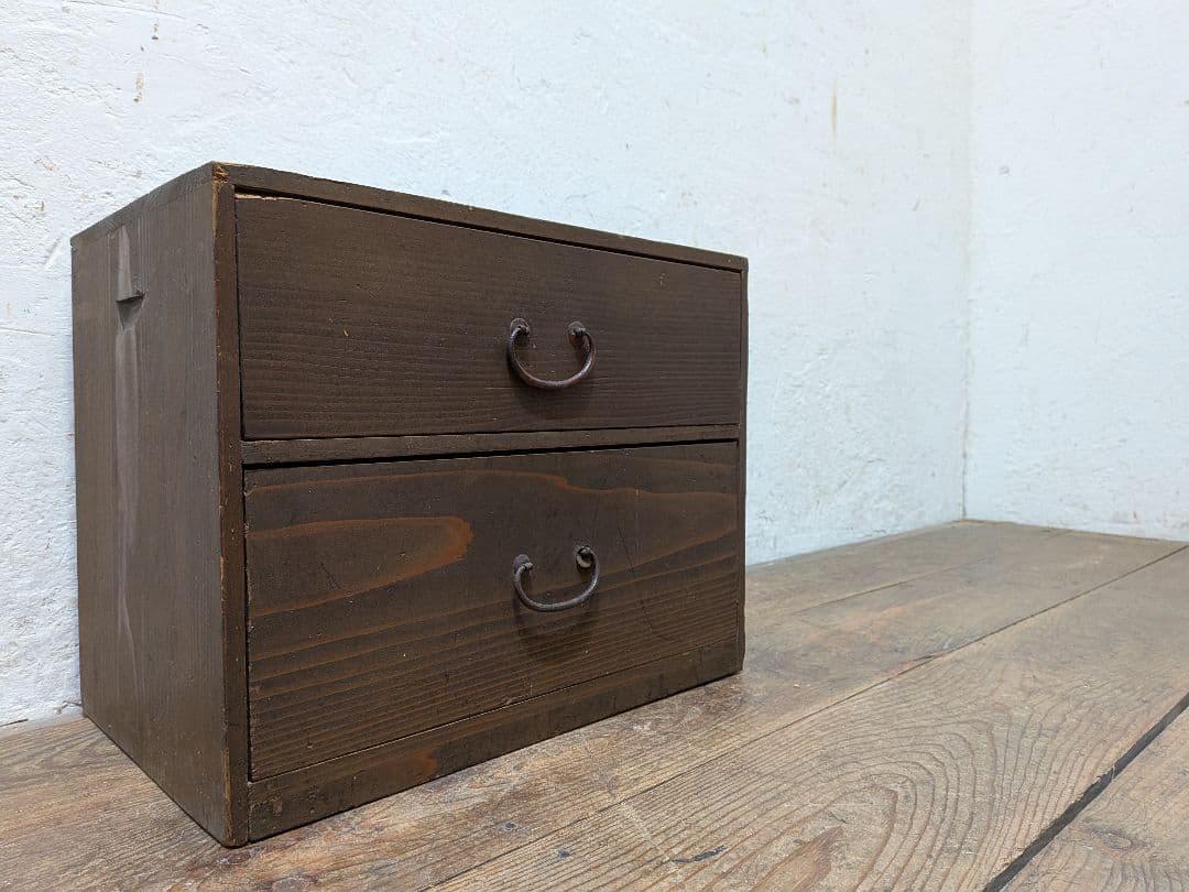 1116　アンティーク　杉の小引き出し　小箪笥　収納棚　ケース　古家具　レトロ