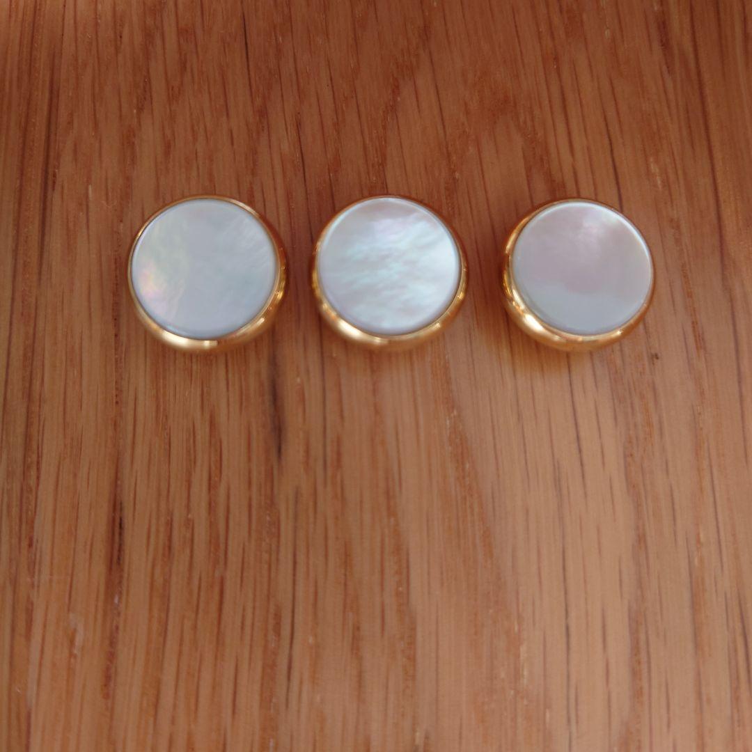 トランペット ピストンボタン　貝　と軸