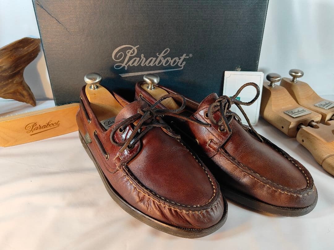 【Vintage】PARABOOT　正規品　高級革靴　本革デッキシューズ　バース