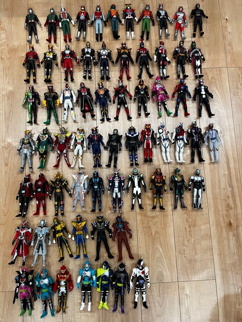 【大量セット】仮面ライダー ソフビフィギュアまとめ売り66体昭和平成ライダー怪人