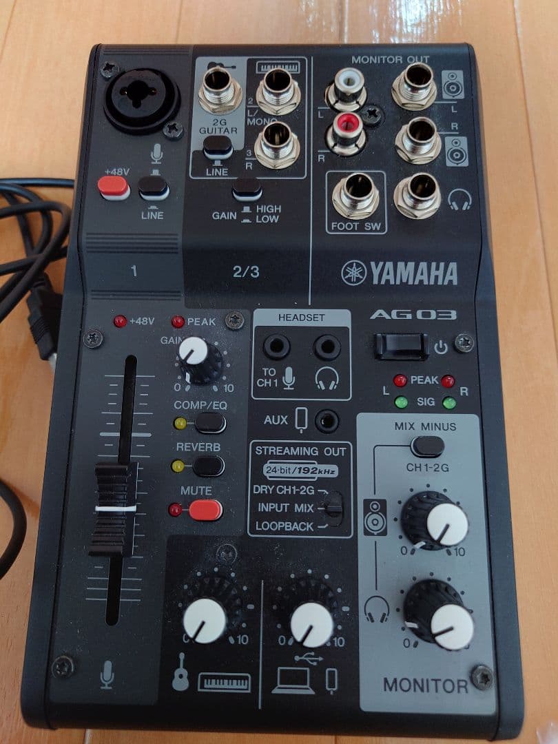 Yamaha AG03 MK2 オーディオインターフェース　TM-80付き