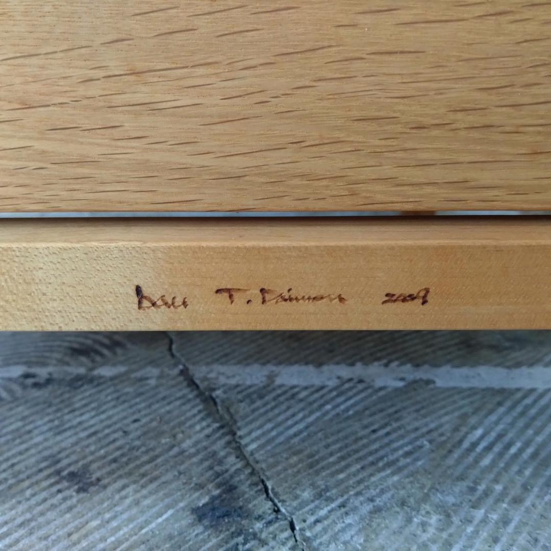 木製　スツール　引き出し付　組み木