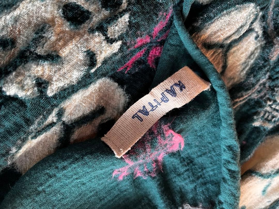 【KAPITAL】初期 縮絨ウールマフラー スカル柄