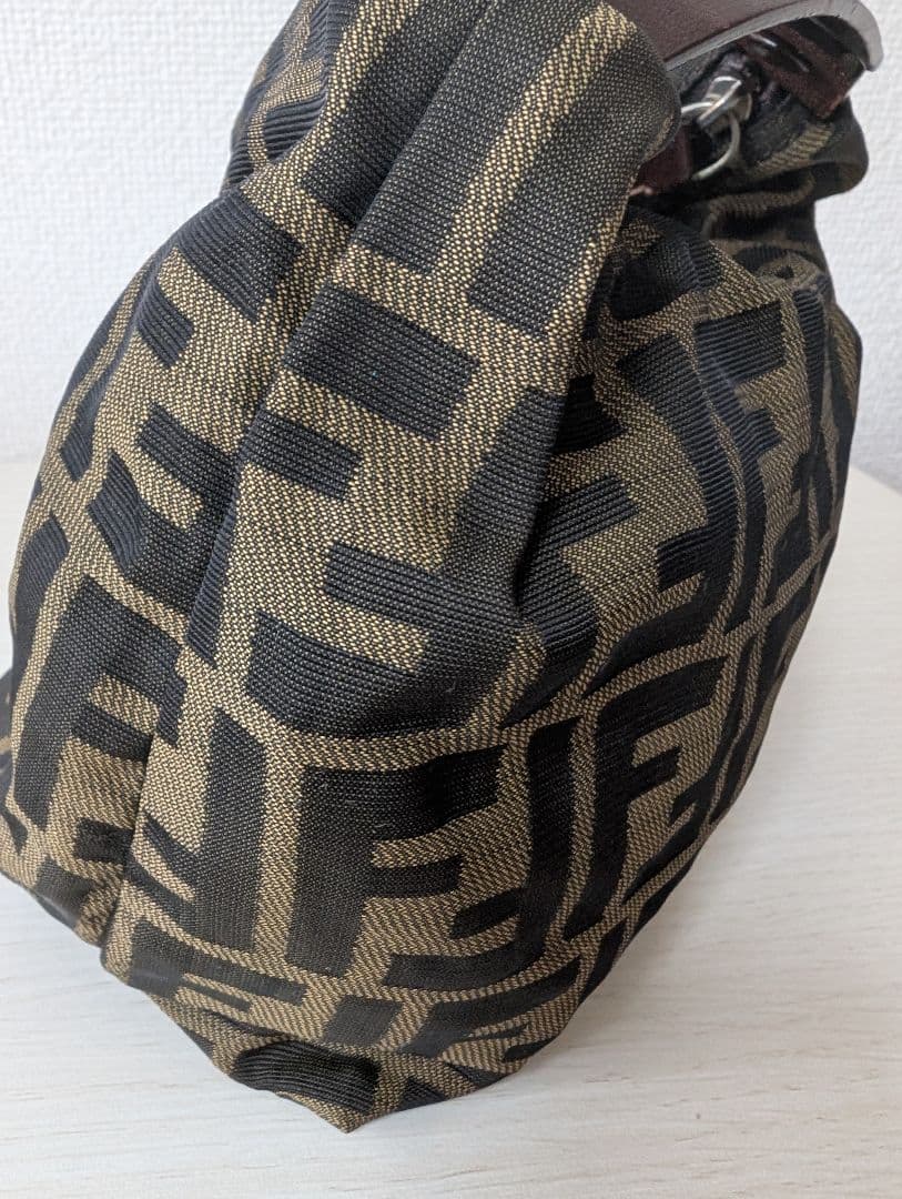 【美品】FENDI フェンディ バニティ ハンドバッグ ズッカ柄 キャンバス