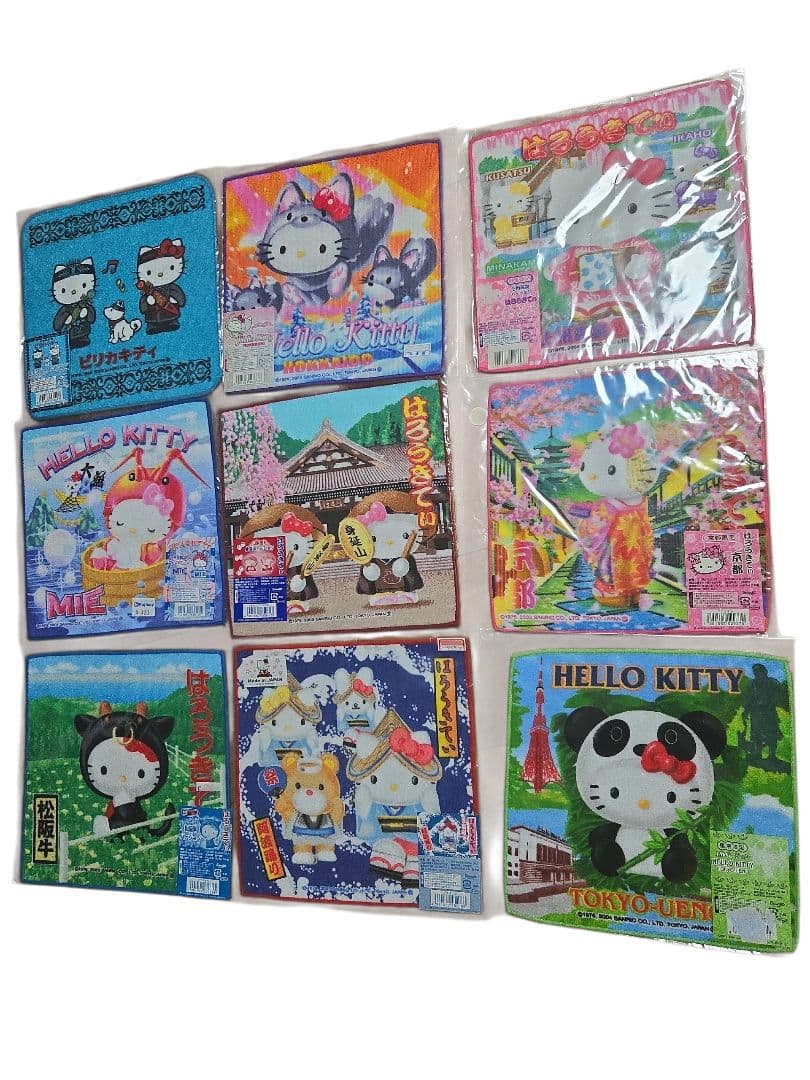 【昭和レトロ物】キティーご当地ハンカチオルゴール下敷き日よけシャーペンストラップ