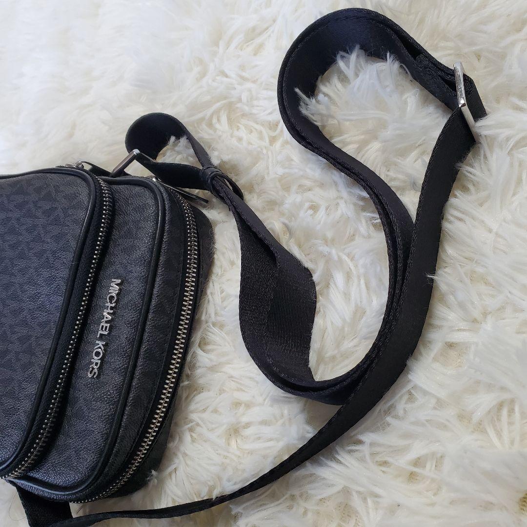 【美品】MICHAEL KORS ショルダーバッグ MKロゴ シグネチャー 黒