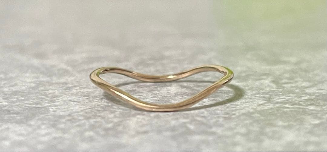 agete K10 ウェーブリング