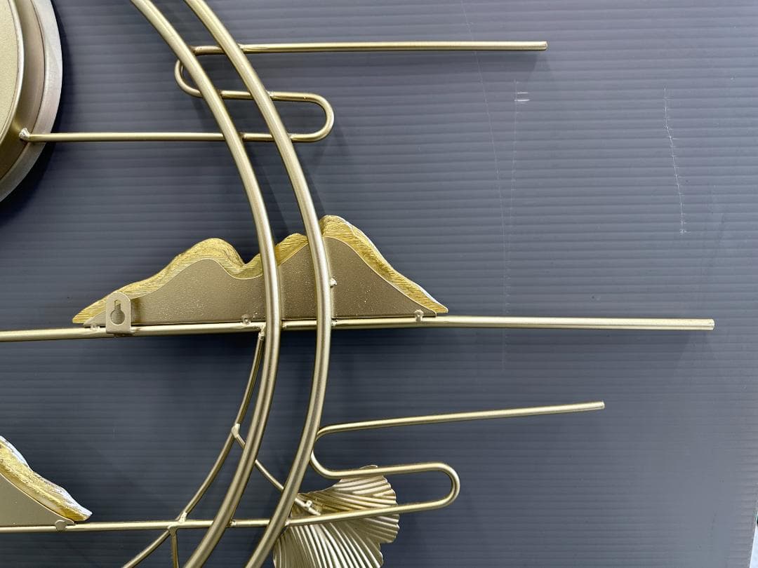 ウォールクロック　壁掛け時計　真鍮　ゴールド