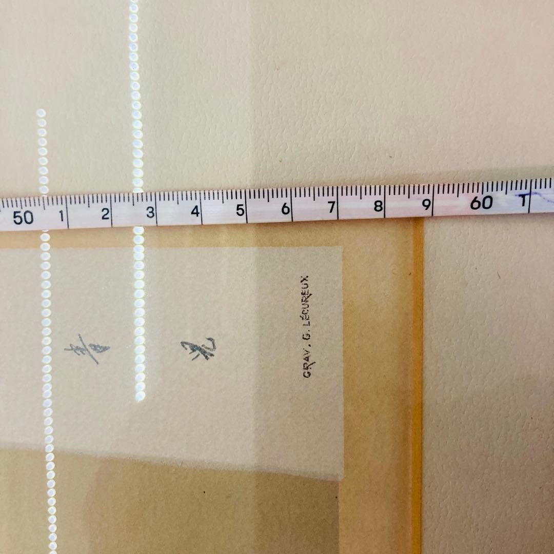 【真作】 洋画 東郷青児 「郊外の街」 リトグラフ 152/230 額縁のみ傷有