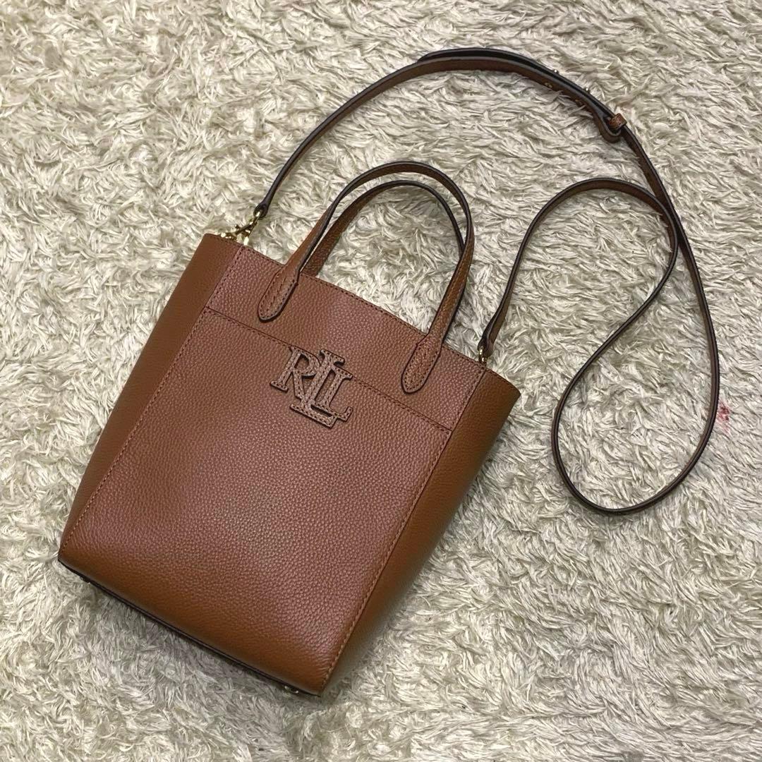 未使用級✨ローレンラルフローレン ペプルド Cameryn 2way ブラウン