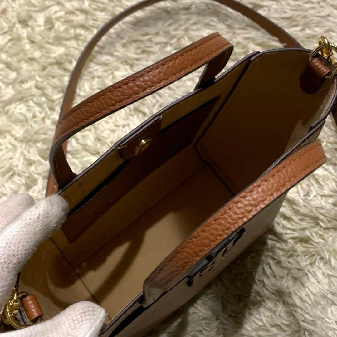 未使用級✨ローレンラルフローレン ペプルド Cameryn 2way ブラウン