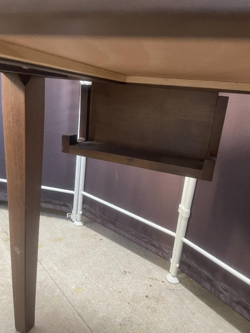 ベルメゾン 奥行きが選べるパソコンデスク ダークブラウン ウォルナット