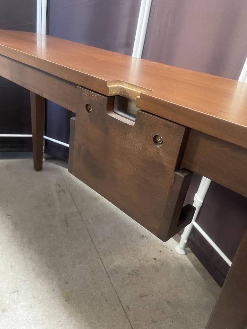 ベルメゾン 奥行きが選べるパソコンデスク ダークブラウン ウォルナット