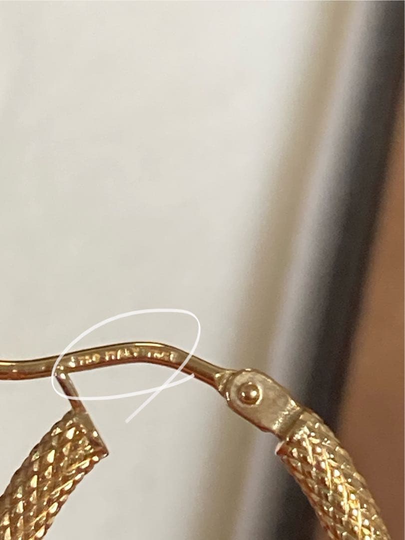 フープピアス　750 ITALY 18金