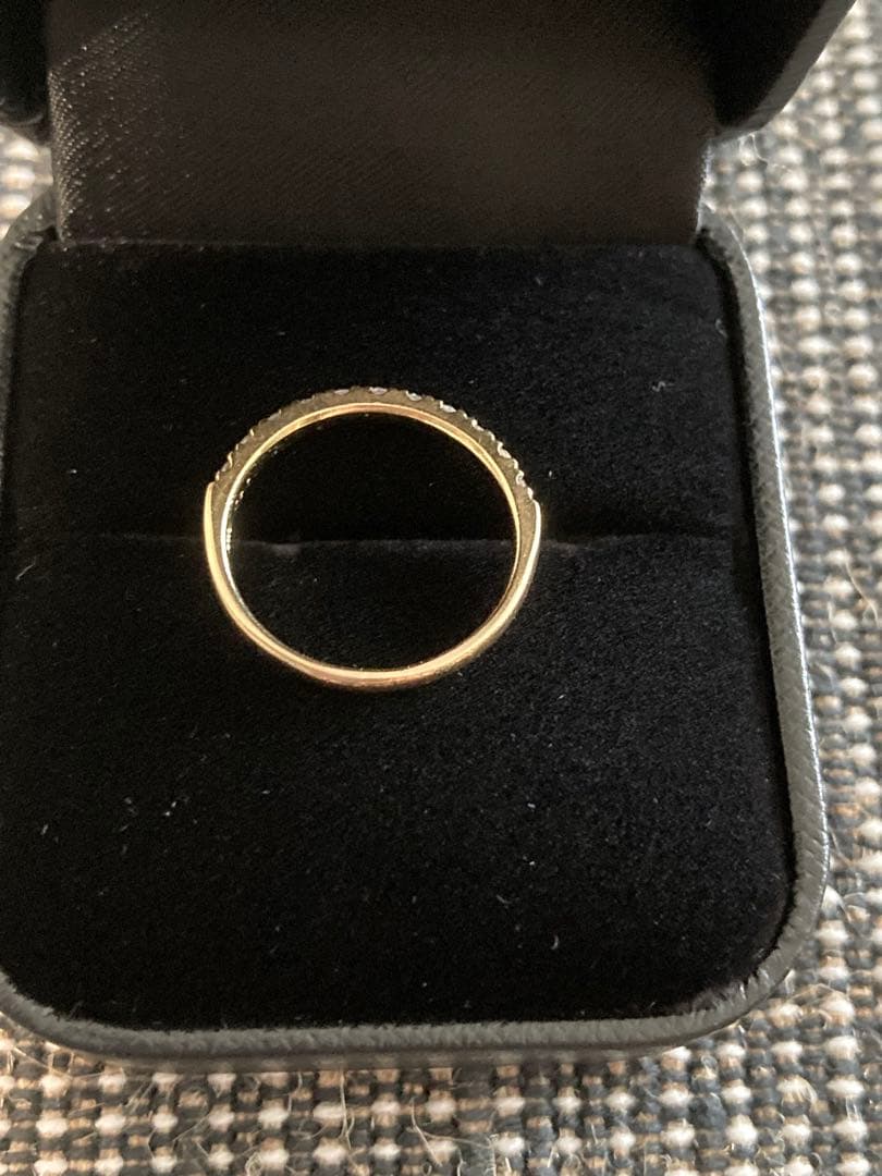 K18 天然ダイヤモンド ハーフエタニティリング 0.3ct H&C