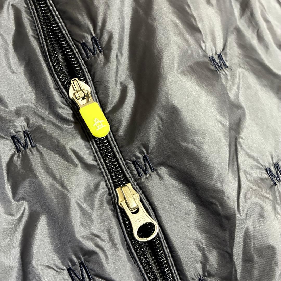 マンシングウェア　フード付きダウンワンピース　ネイビー　フード取り外し　L