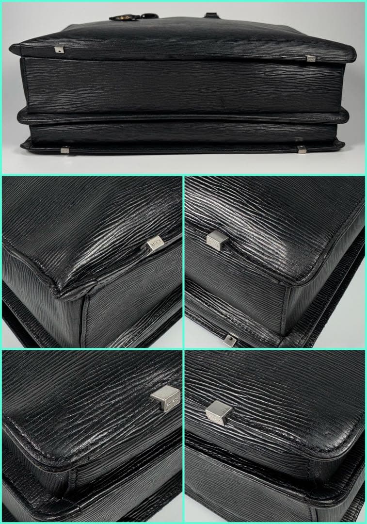 aniary アニアリ ウェーブレザー ビジネスバッグ ブリーフケース A4収納