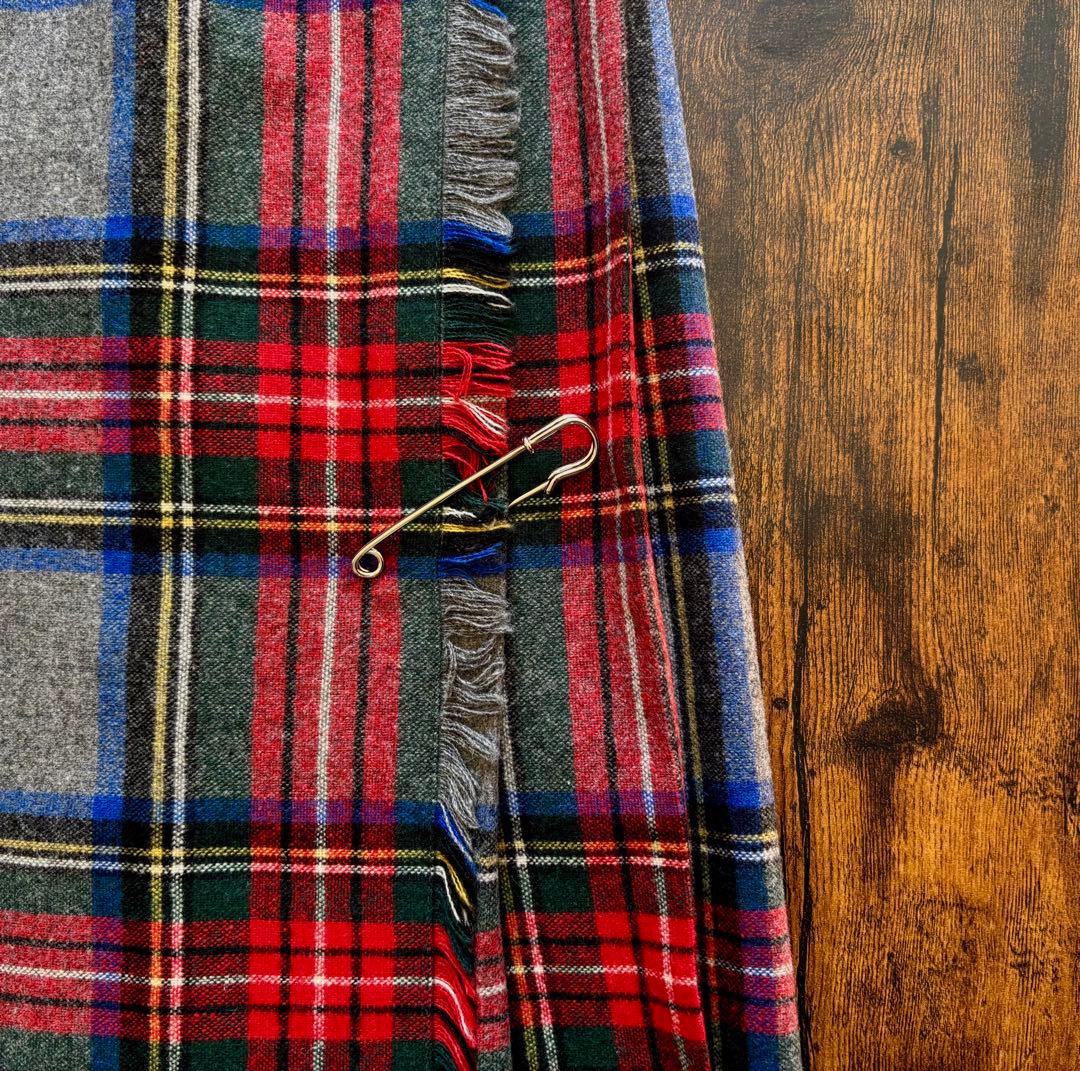 O 'Neil of Dublin ウールミックスキルトスカート ミモレ・半端丈