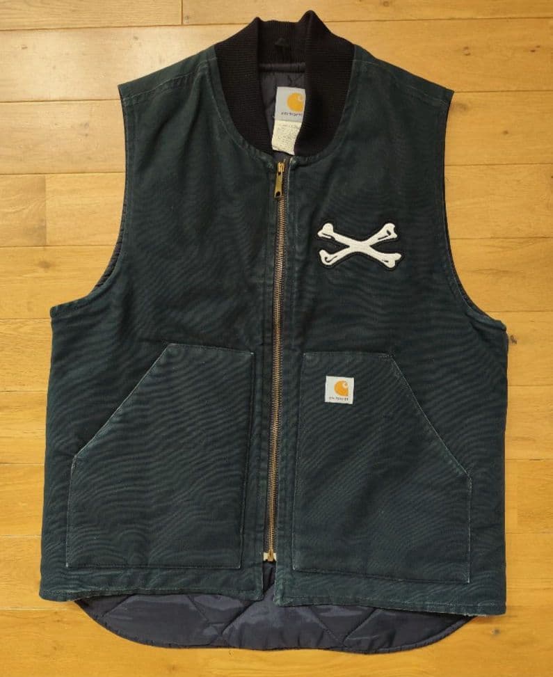 Carhartt ダッグベスト クロスボーン Fade Black M-R